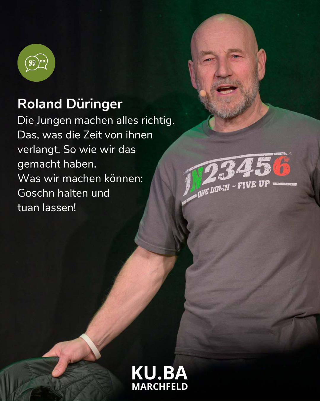 Roland Düringer auf der KU.BA Bühne Roland Düringer auf der KU.BA Bühne