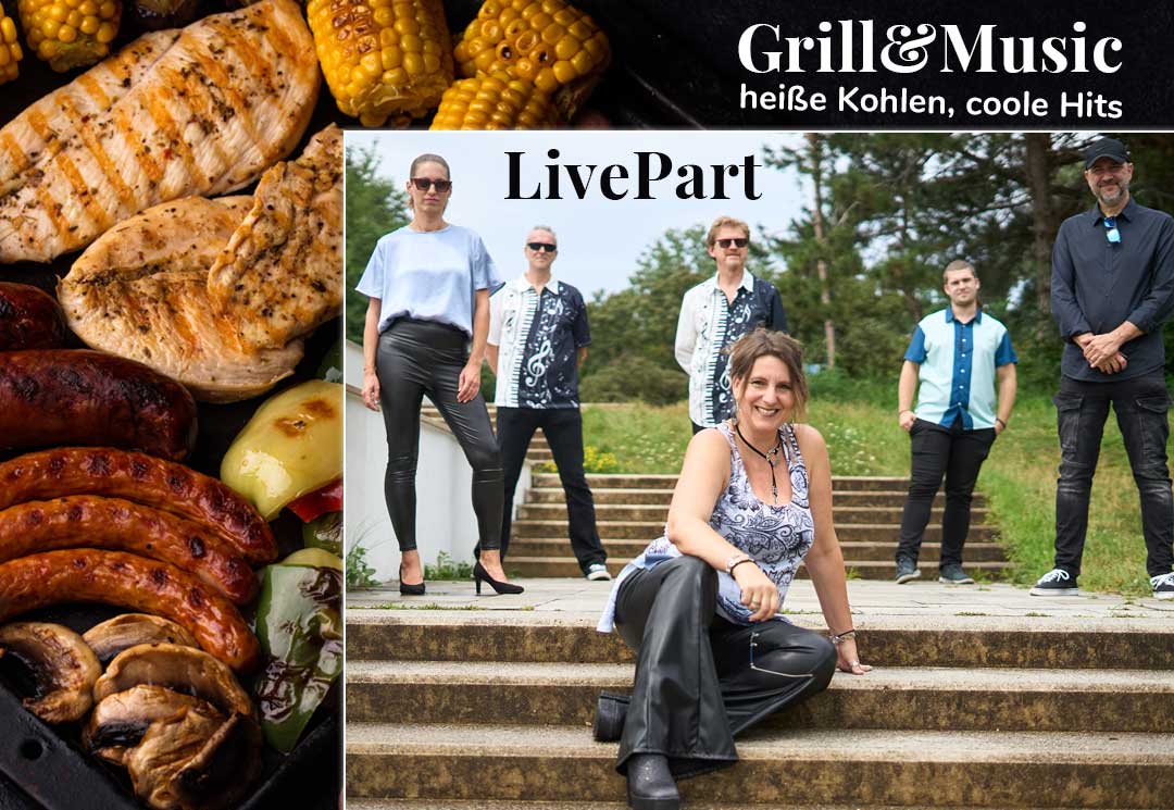 Der KU.BA Grillabend wird mit den Köstlichkeiten vom Breinreich und den Hits von Livepart ein unvergessliches Erlebnis. Grill & Music - heiße Kohlen, coole Hits mit Livepart