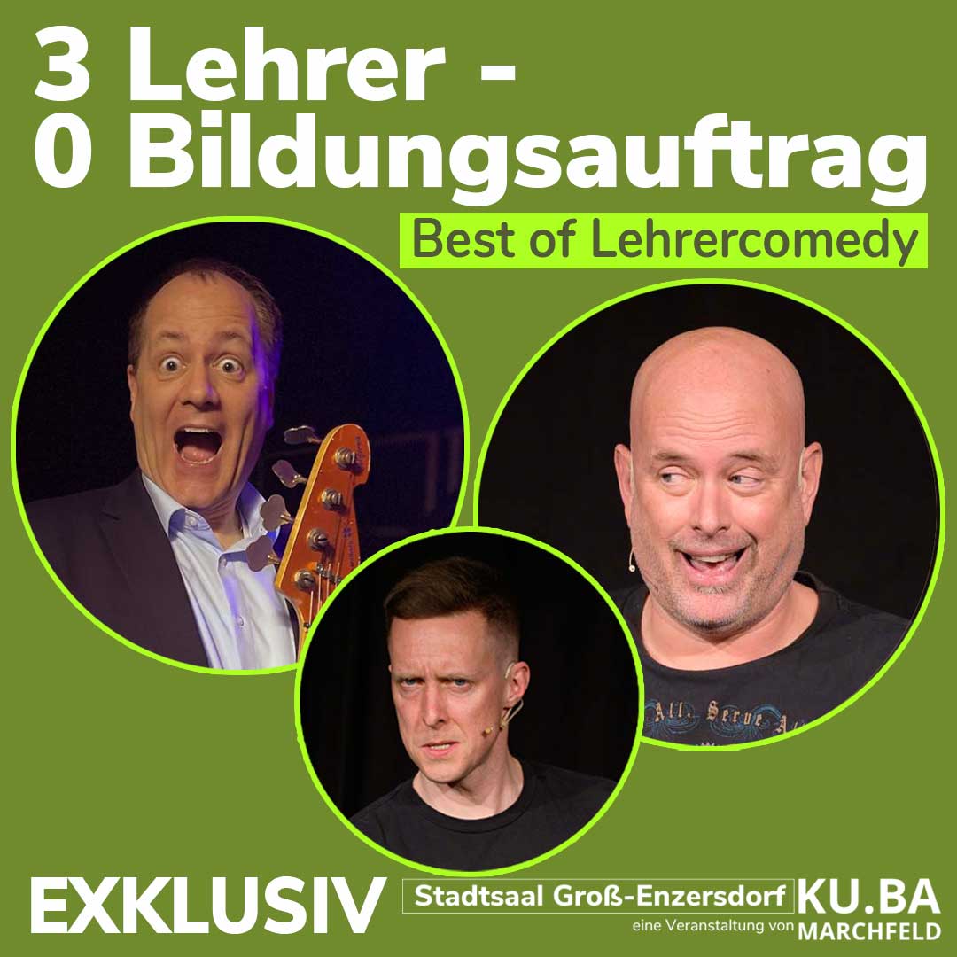 KU.BA Kabarettspektakel 2026 Stefan Haider, Markus Hauptmann und Peter Panierer
